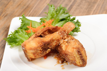 Thai food deep fry fish