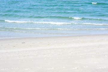 White sand beach and seaside