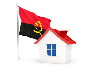 House with flag of angola