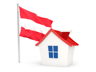 House with flag of austria