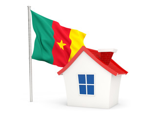 House with flag of cameroon
