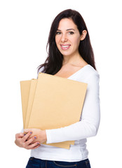 Woman holding folder