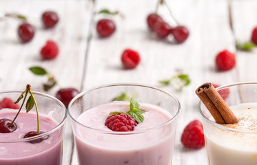 fresh delicious fruit yogurt