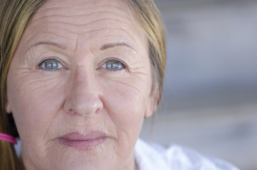 Portrait confident senior woman lady