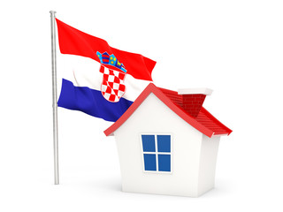 House with flag of croatia