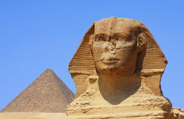 The Sphinx and Pyramids in Egypt