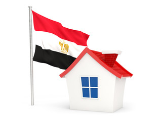 House with flag of egypt