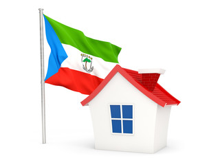 House with flag of equatorial guinea
