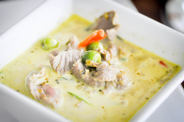 Green beef Curry , Thai cuisine