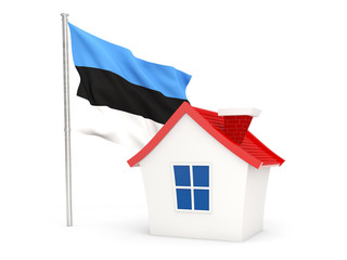 House with flag of estonia