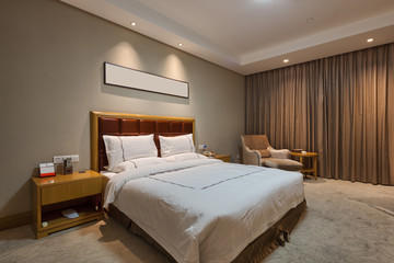 luxury bed room interior and decoration