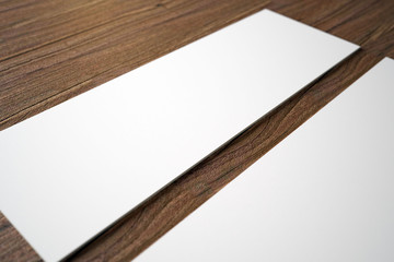 3D square business cards close up