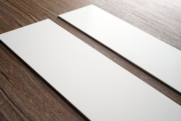 3D square business cards close up