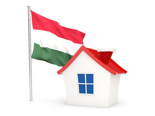 House with flag of hungary