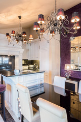 Kitchen connected with dining room