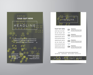 simple blur background brochure flyer design layout template in