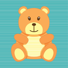Little brown teddy bear, children toy concept