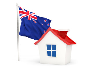 House with flag of new zealand