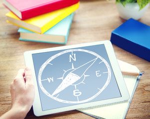 Conpass Longtitude Latitude Navigation Direction Adventure Conce