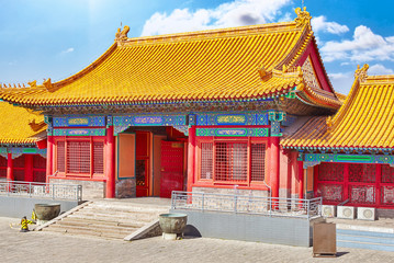 Fototapeta premium Palaces, pagodas inside the territory of the Forbidden City Muse