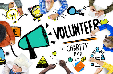 Volunteer Charity and Relief Work Donation Help Concept