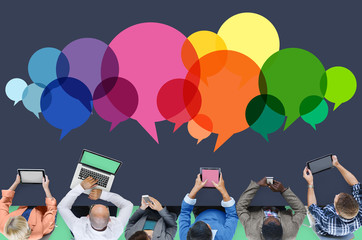 Speech Bubbles Message Concept Symbol Communication Idea Concept