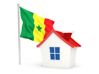 House with flag of senegal