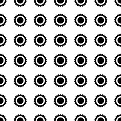 Sun seamless pattern. Vector