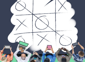 Leisure Game Tic Tac Toe Competition Challenge Winner Concept