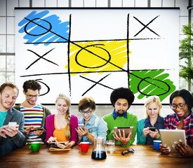 Leisure Game Tic Tac Toe Competition Challenge Winner Concept