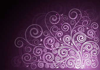 Vintage vector floral illustration