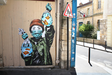 Naklejka premium Street art w Paryżu