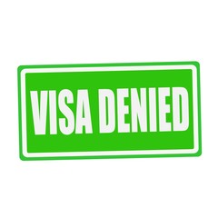 VISA DENIED white stamp text on green