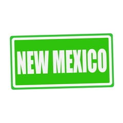 NEW MEXICO white stamp text on green