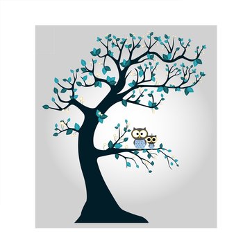 Tree with branches and owl