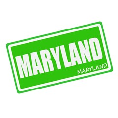 MARYLAND white stamp text on green