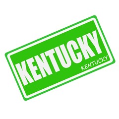 KENTUCKY white stamp text on green