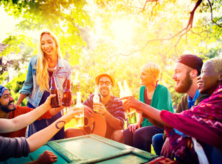 Friend Celebrate Party Picnic Joyful Lifestyle Drinking Concept