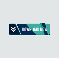 Colorful download web button. Modern flat design.