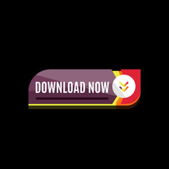 Colorful download web button. Modern flat design.