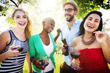 Friends Outdoors Party Celebration Hanging out Concept