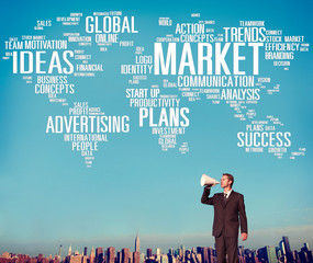 Market Plans Ideas Advertising Business Strategy Concept