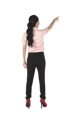 Asian Business Woman Pointing
