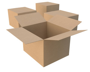 group of cardboard boxes
