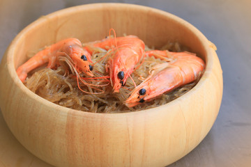 Shrimp with vermicelli - chinese food