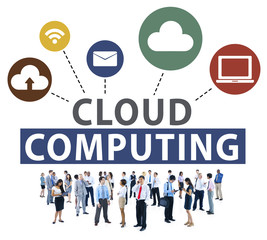 Cloud Computing Network Online Internet Storage Concept