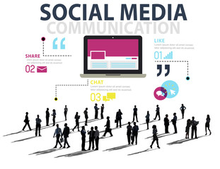 Social Media Social Networking Technology Connection Concept