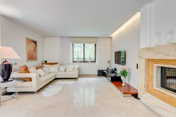 Corner sofa in drawing room