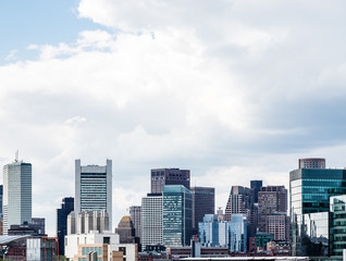 Fototapeta premium Boston Skyline from Commercial Port