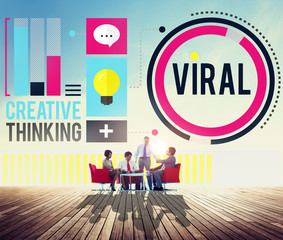 Viral Technology Global Communicatiion Sharing Concept